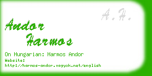 andor harmos business card